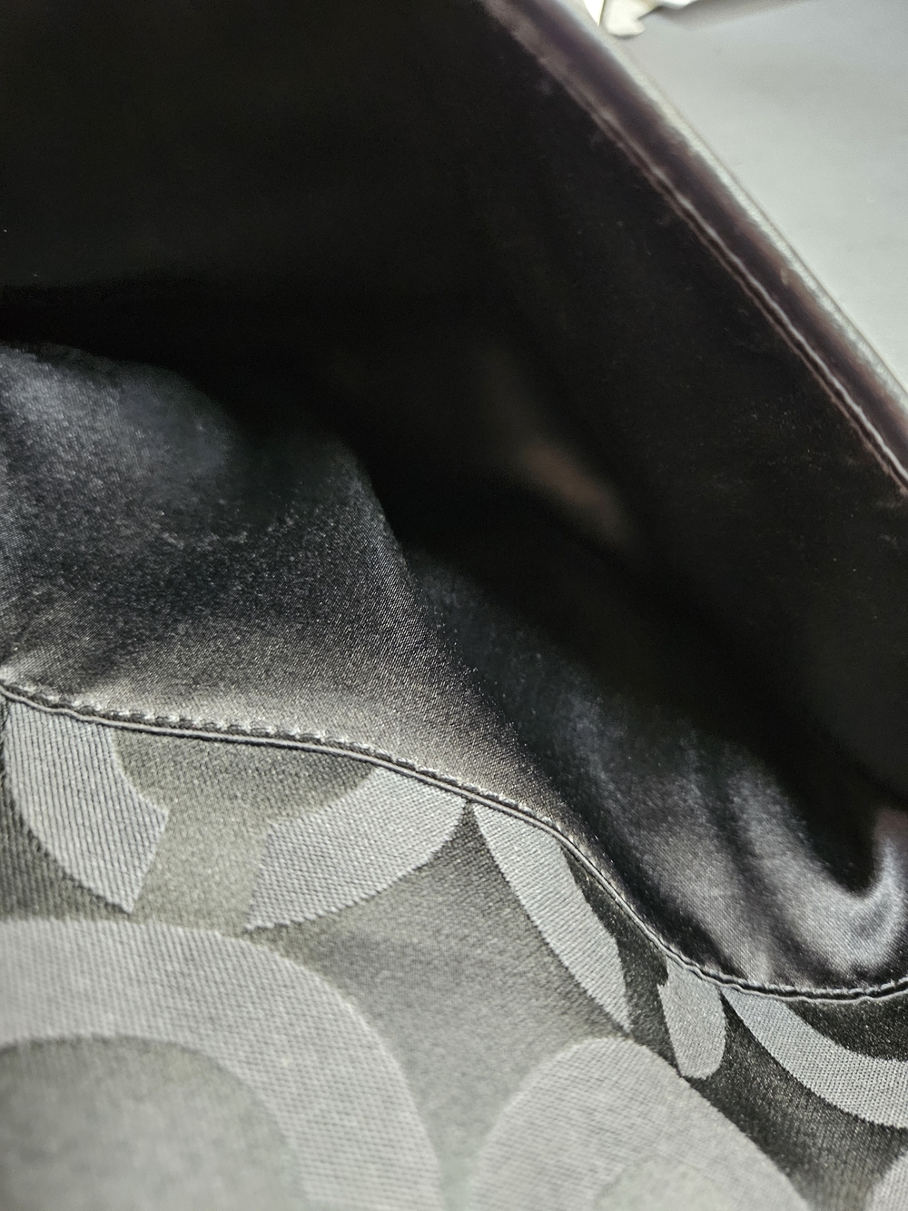 Signature  COACH Taylor Op Art Alexis Carry-All Tote Handbag F25501 Black/black - Picture 14 of 14